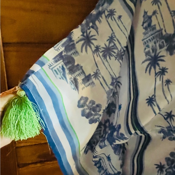 NWT Violet Sky Moroccan Travel Postcard Print Swimsuit Cover-Up Caftan M AS-IS - Picture 16 of 16